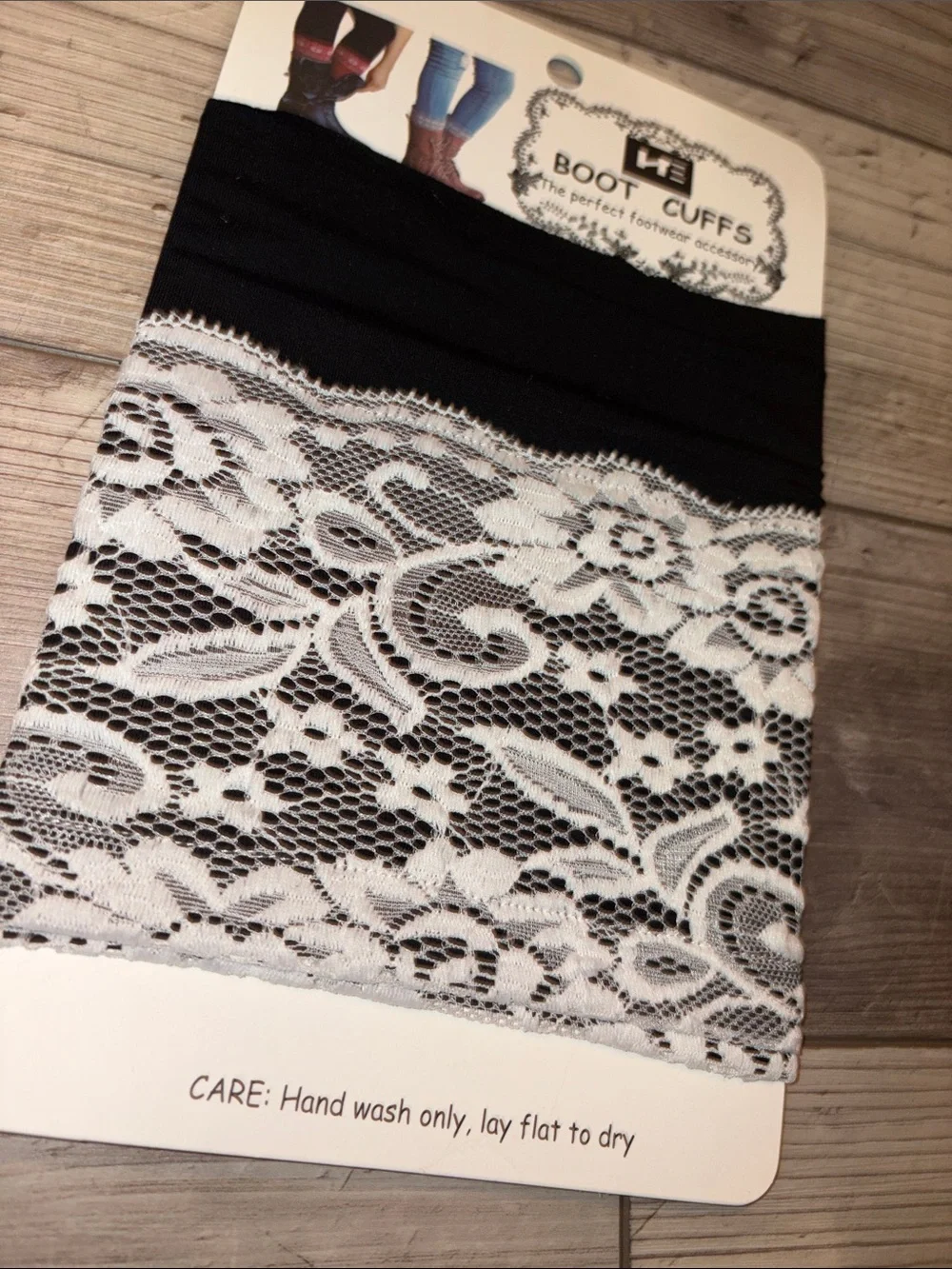 NWT Black Lace Boot Cuffs